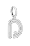 Adina Reyter Groovy Letter Charm Pendant In Silver - D