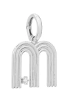 Adina Reyter Groovy Letter Charm Pendant In Silver - M