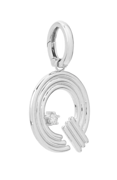 Adina Reyter Groovy Letter Charm Pendant In Silver - Q
