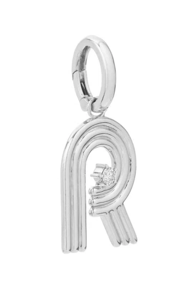 Adina Reyter Groovy Letter Charm Pendant In Silver - R