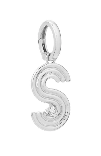 Adina Reyter Groovy Letter Charm Pendant In Metallic