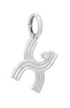 Adina Reyter Groovy Letter Charm Pendant In Silver - X
