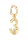 Adina Reyter Groovy Number Charm Pendant In Gray