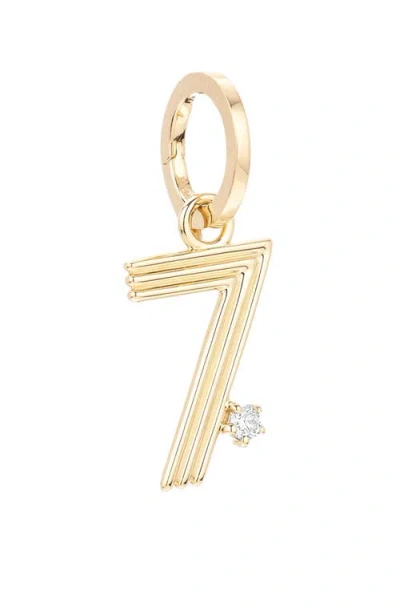 Adina Reyter Groovy Number Charm Pendant In Gold