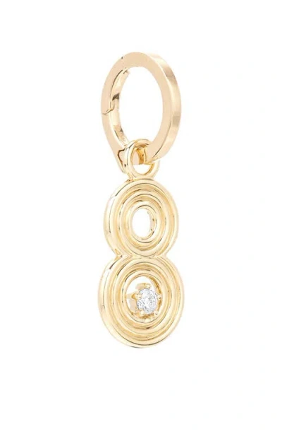 Adina Reyter Groovy Number Charm Pendant In Gold