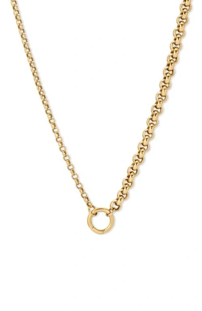 Adina Reyter Half & Half 14k Gold Rolo Chain Necklace