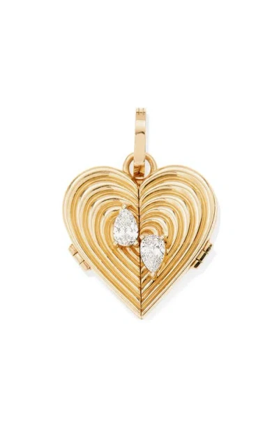 Adina Reyter Heart Locket Charm In Gold