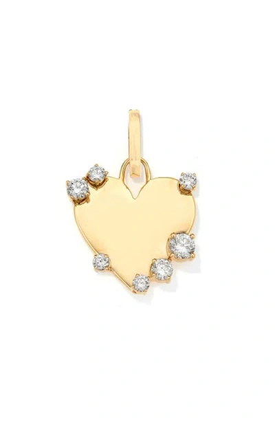 Adina Reyter Lab Grown Diamond Heart Charm In Gold