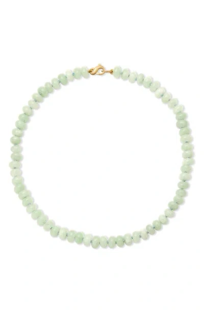 Adina Reyter Matcha Latte Jade Beaded Necklace In Green