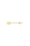 Adina Reyter Mini Diamond Arrow Pendant Charm In Yellow