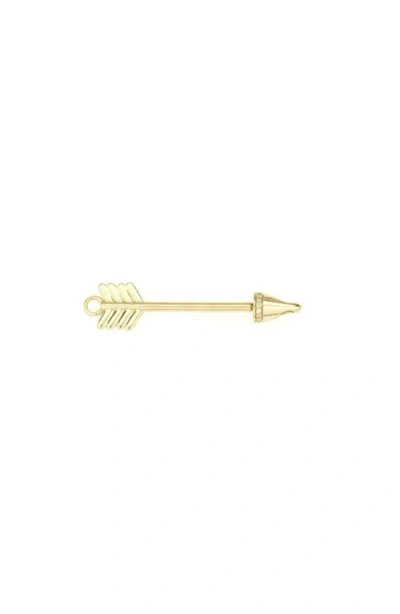Adina Reyter Mini Diamond Arrow Pendant Charm In Yellow