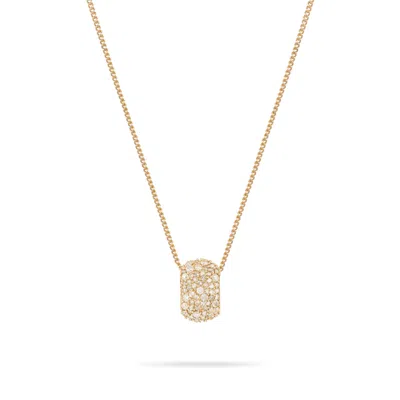 Adina Reyter Pavé Big Bead Chain Necklace In Gold