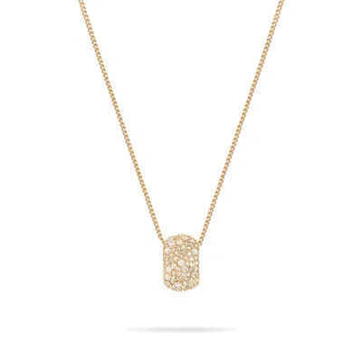 Adina Reyter Pavé Big Bead Chain Necklace In 14k Yellow Gold,diamond