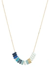 Adina Reyter Spring Beaded Necklace In Mixed Metal/blue