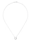 ADINA REYTER STERLING SILVER BAGUETTE HORSESHOE DIAMOND NECKLACE