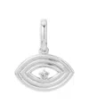 Adina Reyter 18k White Gold Diamond Groovy Evil Eye Pendant In White