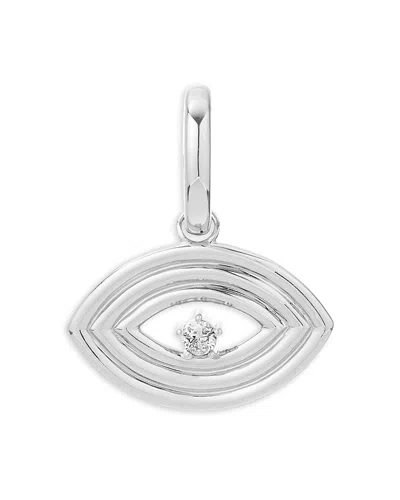 Adina Reyter 18k White Gold Diamond Groovy Evil Eye Pendant