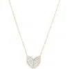 Adina Reyter Tiny Pavé Folded Heart In Gold