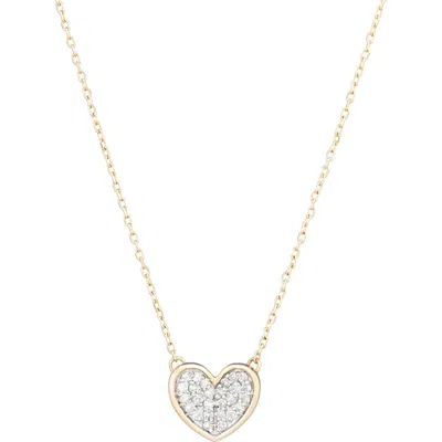 Adina Reyter Tiny Pavé Folded Heart In Gold