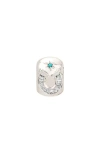 Adina Reyter Turquoise & Diamond Horseshoe Lucky Big Bead Charm In Silver