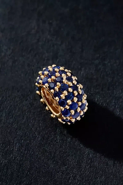 Adina Reyter Wide Pavé Blue Sapphire Bead