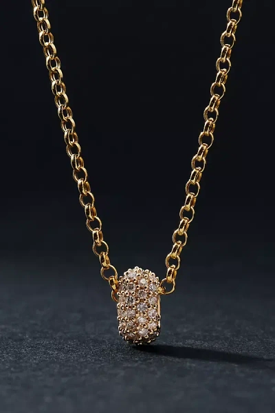 Adina Reyter Wide Pavé Diamond Bead In Gold