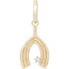 Adina Reyter 14k Yellow Gold Groovy Diamond Wishbone Pendant In Gold