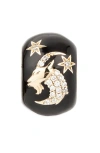 Adina Reyter Zodiac Ceramic & Diamond Bead Charm In Yellow Gold - Capricorn