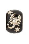Adina Reyter Zodiac Ceramic & Diamond Bead Charm In Yellow Gold - Scorpio