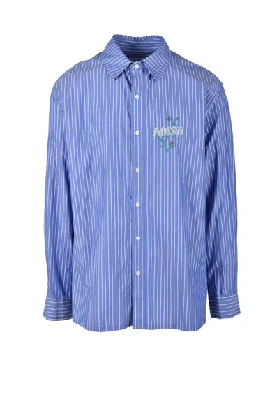 Adish Cotton Shirt - White/blue