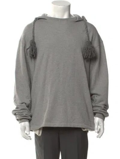 Pre-owned Adish Crew Neck Long Sleeve Hoodie In Grey