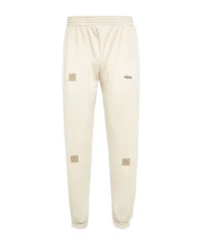 Adish Logo Cotton Sweatpants In White