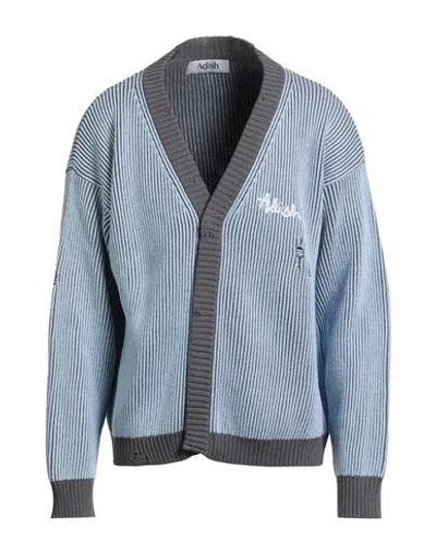 Adish Man Cardigan Light Blue Size L Cotton, Acrylic