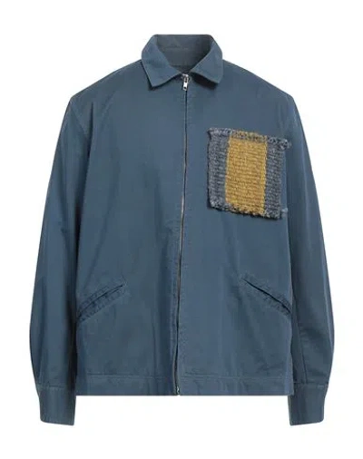Adish Man Jacket Pastel Blue Size M Cotton