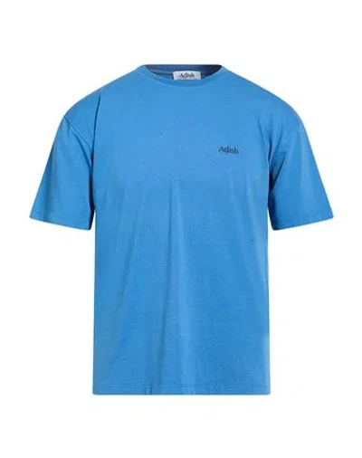 Adish Man T-shirt Azure Size Xs Cotton In Blue
