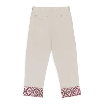 Adish Sawsanas Chino Gray Trousers In White