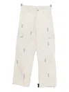 Adish Shajar Embroidered Cargo Trousers In White