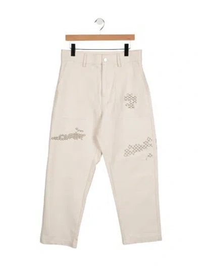 Pre-owned Adish Straight-leg Jeans In Neutrals