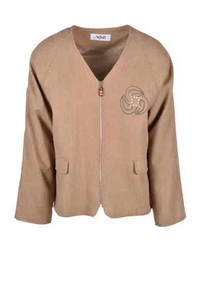Adish Wool And Nylon Jacket - Beige In Brown