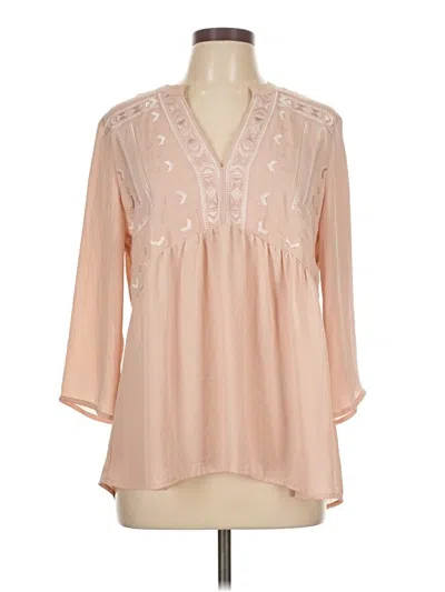 Pre-owned Adiva 3/4 Sleeve Blouse In Brown