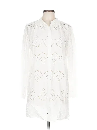 Pre-owned Adiva 3/4 Sleeve Blouse In White