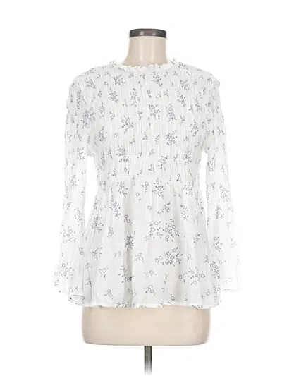 Pre-owned Adiva 3/4 Sleeve Blouse In White