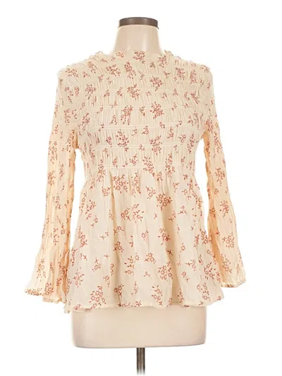 Pre-owned Adiva 3/4 Sleeve Blouse In White