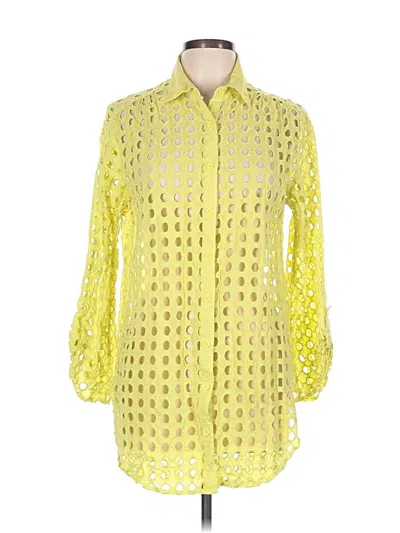 Pre-owned Adiva 3/4 Sleeve Blouse In Yellow
