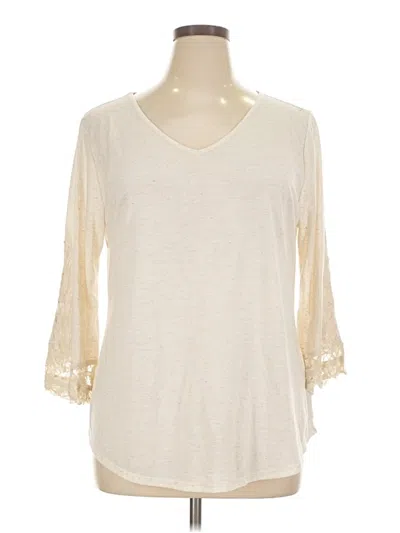Pre-owned Adiva 3/4 Sleeve T-shirt In Ivory