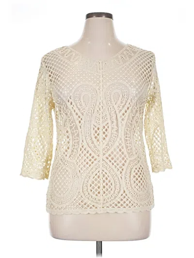Pre-owned Adiva Cardigan Sweater In White