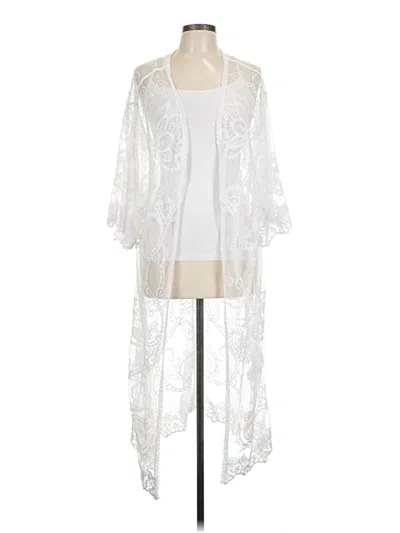 Pre-owned Adiva Cardigan Sweater In White