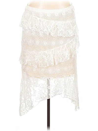 Pre-owned Adiva Formal Skirt In White
