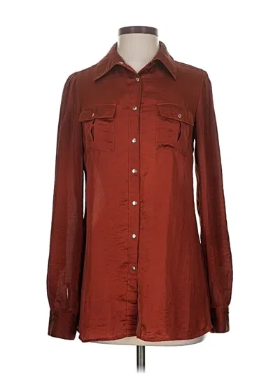 Pre-owned Adiva Long Sleeve Blouse In Brown