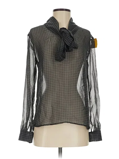 Pre-owned Adiva Long Sleeve Blouse In Gray
